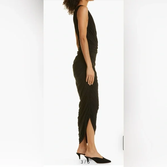 Norma Kamali Black One Shoulder Dress - Picture 4 of 8